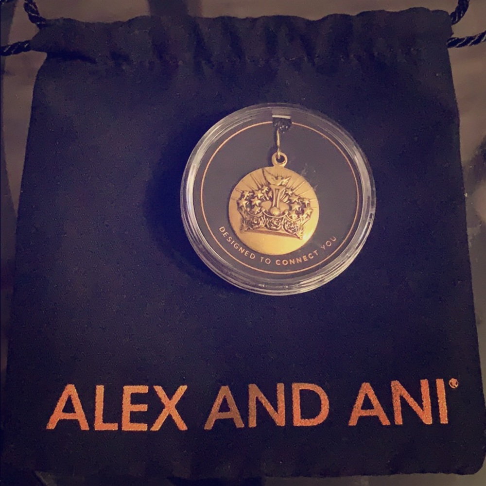 Alex and Ani Queen charm in gold finish